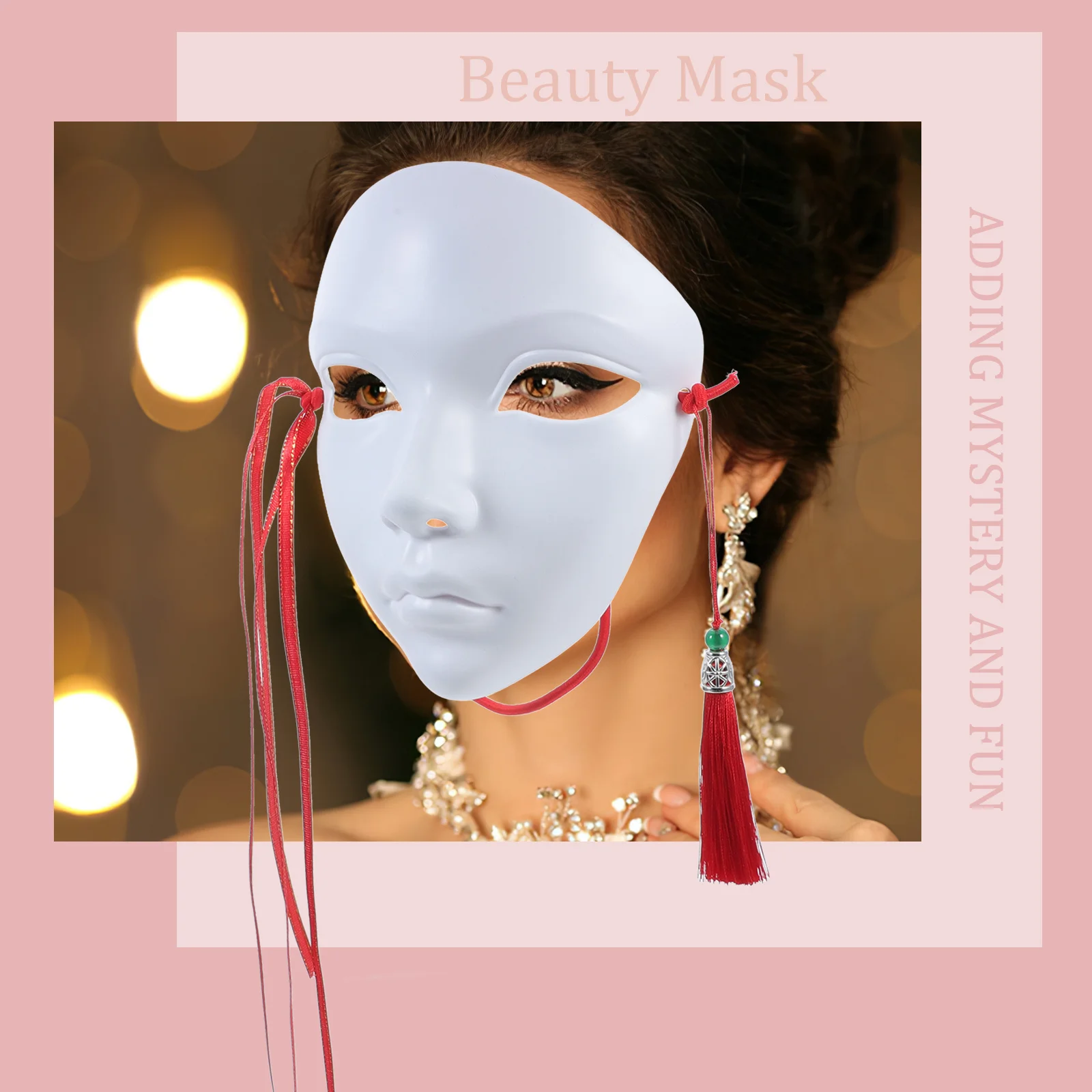 성인용 DIY 미완성 마스크, 대량 공예 파티 할로윈 코스프레 장식용 흰색 마스크