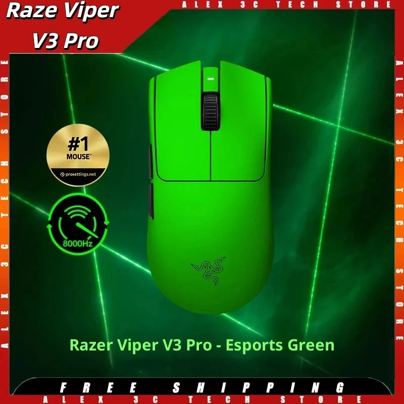 

Raze Viper V3 Pro Wireless Mouse 8KHz 54g Lightweight RGB Ergonomic Gaming Mouse FPS 35000DPI 750IPS 70G Acceleration 0.125ms PC