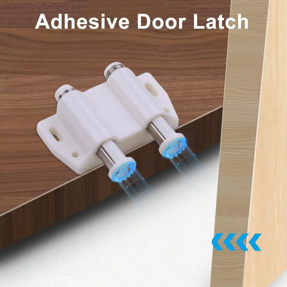 Magnetic Door Latch Magnetic Glass Door Catch Latch Closure Set Adhesive Mounting Push Open Catch for Single Glass Door Cabinet