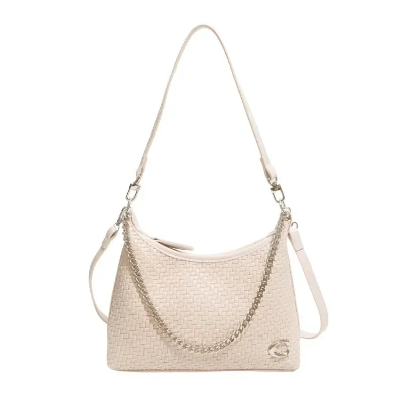 

Minimalist Luxury Leather Diaper Bag: Elegant Crossbody Handbag For Women With Designer Letter Logo And Large Tote Capacity