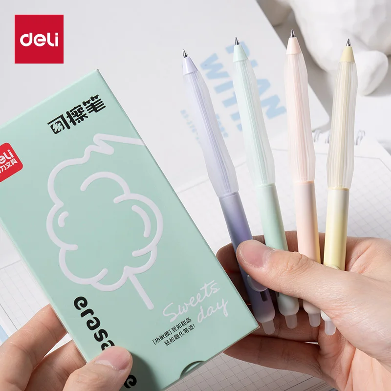ديلي 4 قطعة 0.5 مللي متر الحبر الأسود كريستال الحبر الأزرق الساخن قابل للمسح Kawaii هلام القلم اللوازم المكتبية اللوازم المدرسية لطيف هلام القلم القرطاسية