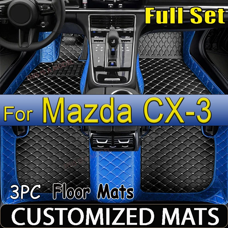 

Car Floor Mats For Mazda CX-3 CX3 DK 2016~2022 Leather Luxury Mat Protective Rug Carpet Set Auto Interior Parts Car Accessories