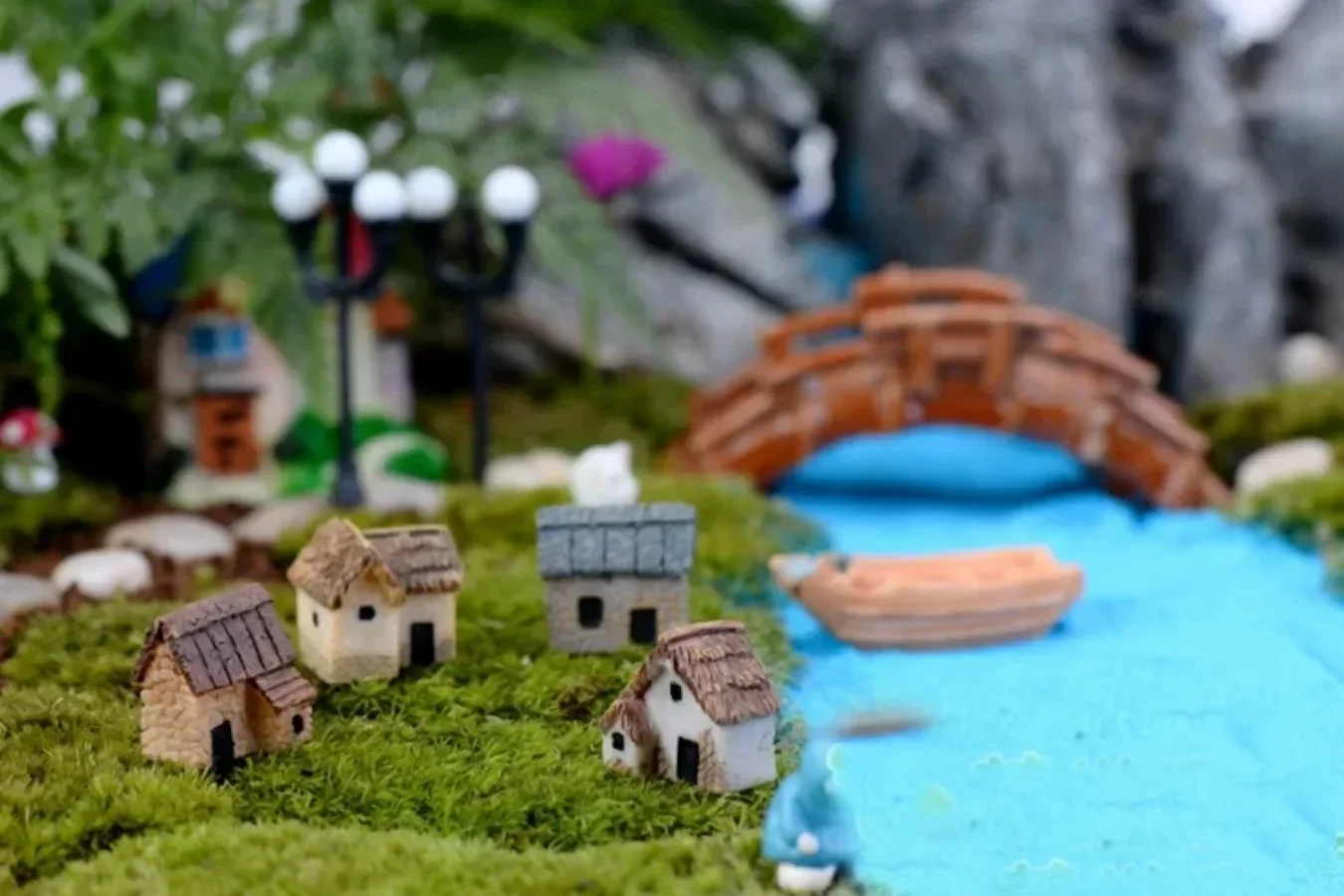 Mini-Hausstatue aus Harz, ideal zur Dekoration von Puppenhäusern, für den Bau eines kleinen Feengartens, zur Dekoration von Bonsai und Sukkulenten, ein kreatives kleines Geschenk. – Detail 6