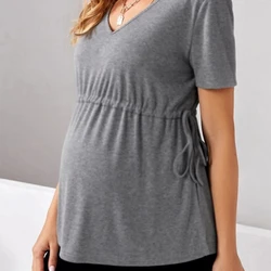 Frauen Schwangere Top Kurzarm Stillen T-Shirt Mutterschaft Mutter Sommer Top Casual Tee Pullover Hemd Weibliche Kleidung
