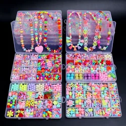 Cuentas espaciadoras sueltas hechas a mano para niños, juguete creativo para hacer pulseras, collares, manualidades, Kit de joyería, regalo para niñas, 500 piezas