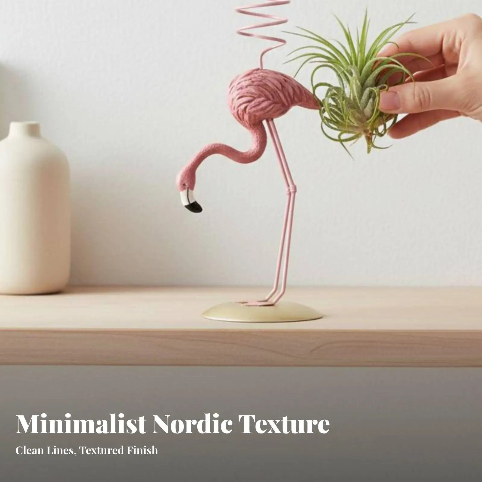 Desktop Iron Plant Stand for Air Plants Soilless Tillandsia Holder Nordic Minimalist Style Creative Wrought Iron Display for