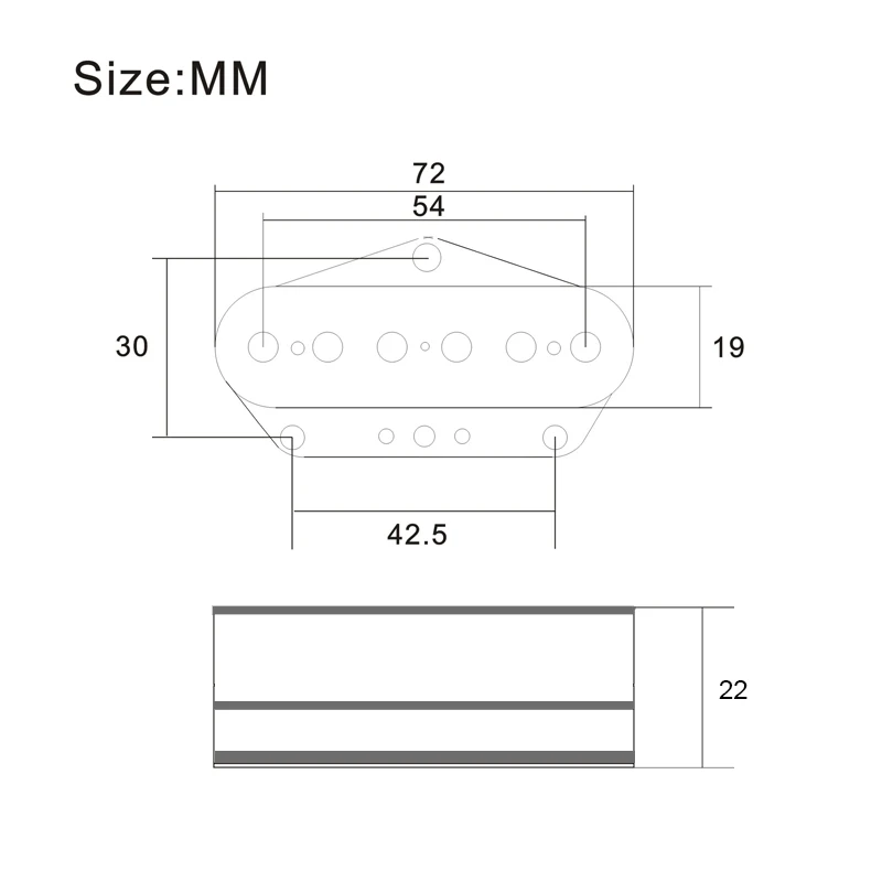 TL Bridge Dual Layer Dual Coil Alnico 5 Pickup 6 String Open Styple Fiber Bobbin Magnet Alnico Black