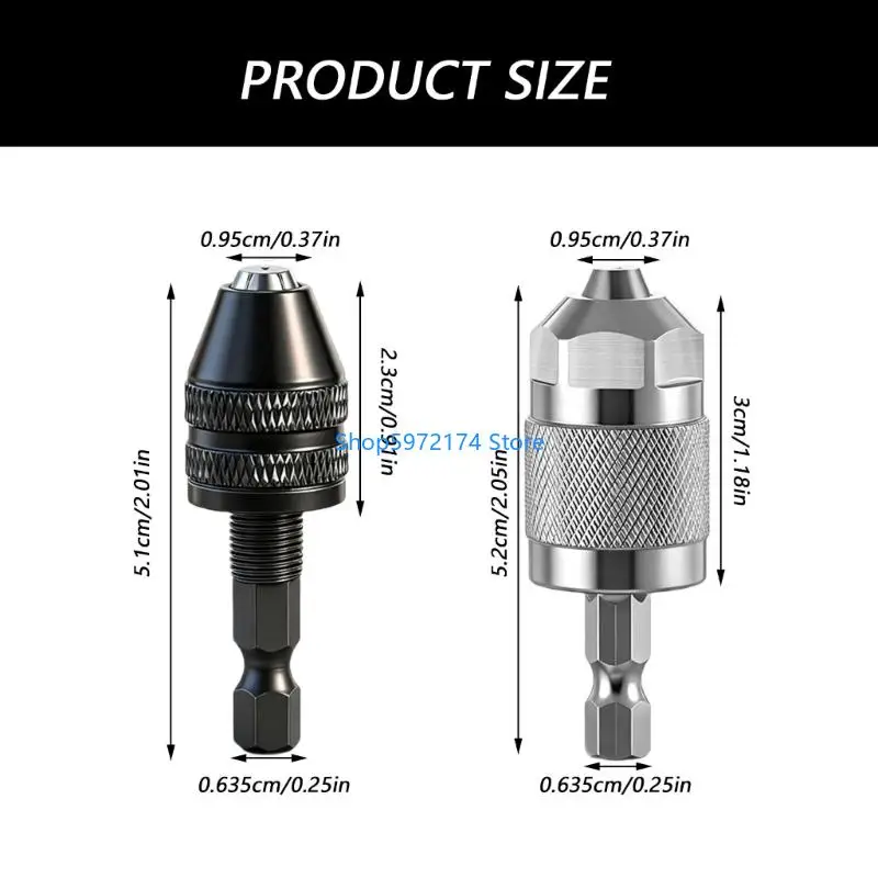 Y3NB Quick Install Hexagonal Shank 3 Jaw Chuck for Pneumatic Drills Metal Construction Suitable for Power Tool Precise Grip