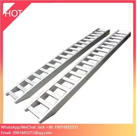 

For Loading Heavy Equipment Agricultural Machines Forklifts Set of 2 Aluminum Ramps
