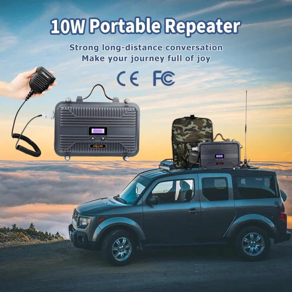 Chierda  V9 Analog/Digital Mini Repeater Portable Repeater Power Amplifier UHF Or VHF 10W Vehicle Radio Communication Solution