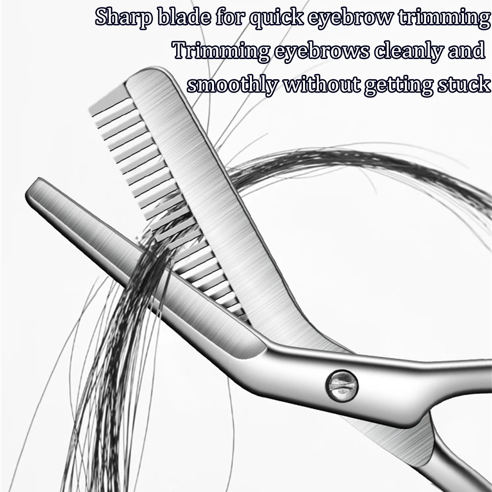 Tijeras recortadoras de cejas de acero inoxidable, herramienta de aseo de precisión para hombres y mujeres, cuchillo sin esfuerzo, herramienta de afeitadora de depilación, 1 ud.