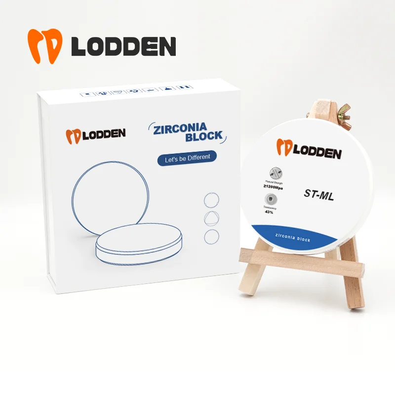 LODDEN Zirconia Block ST-ML Multilayer Dental Lab CAD CAM Denture Material Open System 98x20mm Transparency 43% Strength ≥1200