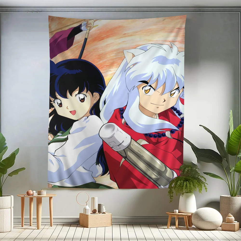 Hot Japan Anime Inuyasha Higurash Tapestry Art Printing Art Science Fiction Room Home Decor Wall Art Decor