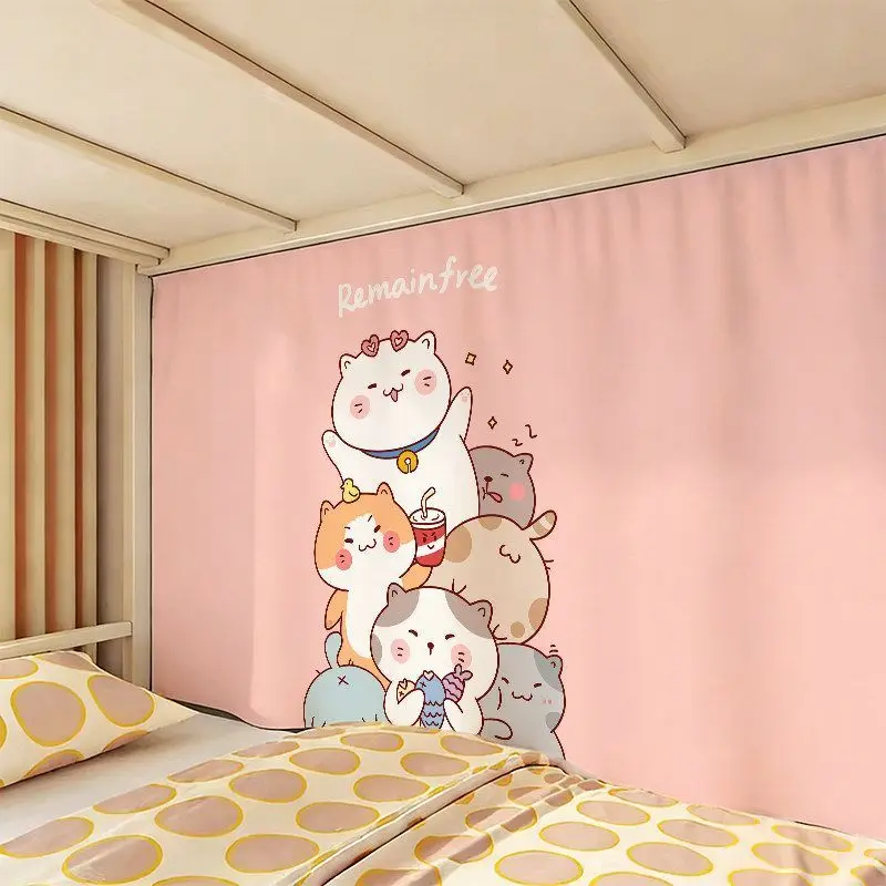 VIKAMA Colorful Wave Dot Three Little Bears Tapestry Wall Art for Bedroom Living Room Decoration Cute Party Chef Pumpkin Bear