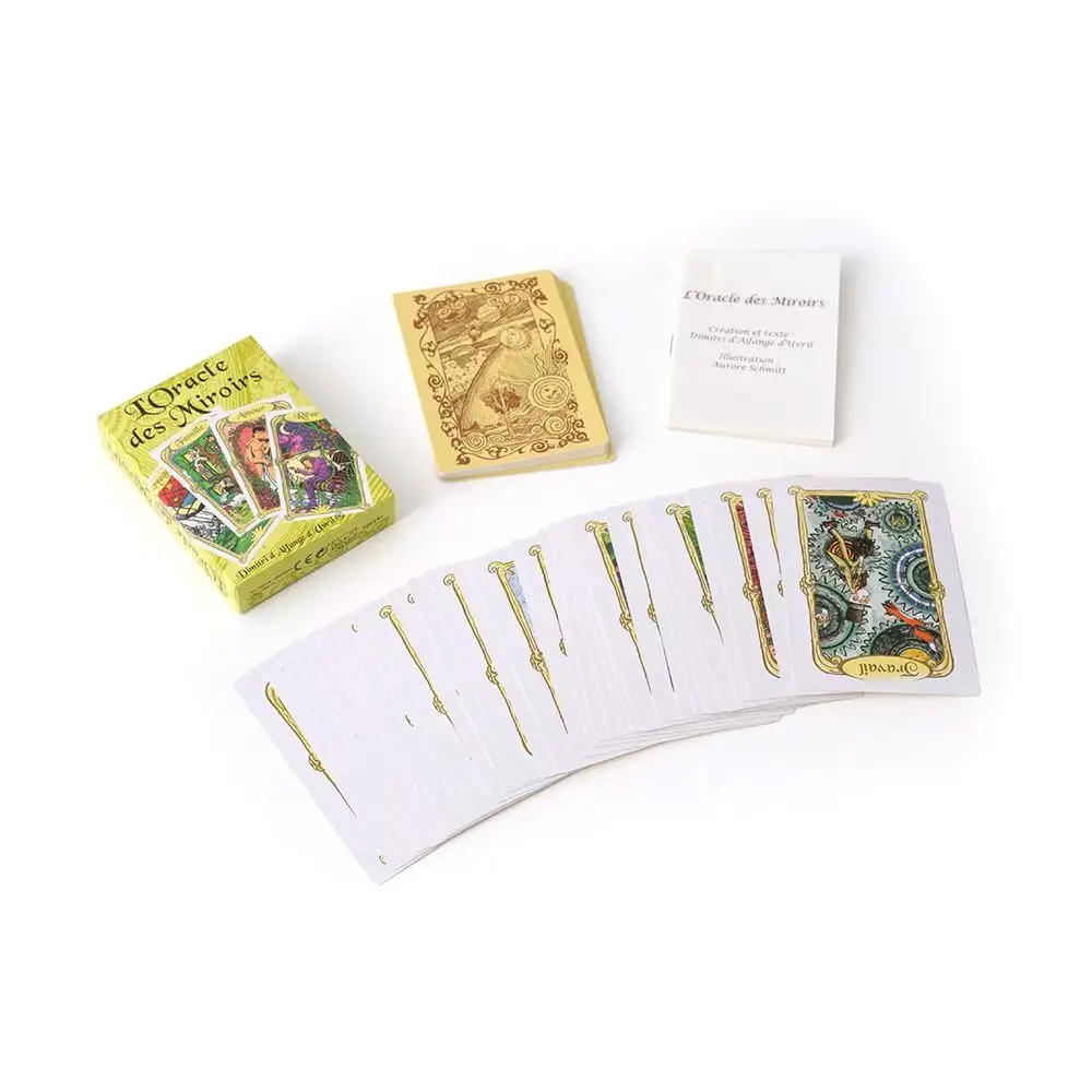 52 قطعة من بطاقات أوراكل لمرايا Grimo مقاس 10.4*7.3 سم مجموعة التارو الكلاسيكية مقاس 4*2.9 بوصة بطاقات أوراكل لعشاق لعبة الحفلات #6