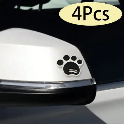 Cartoon car stickers dog footprints decorative anti-collision stickers foot type anti-collision silicone footprint car stickers