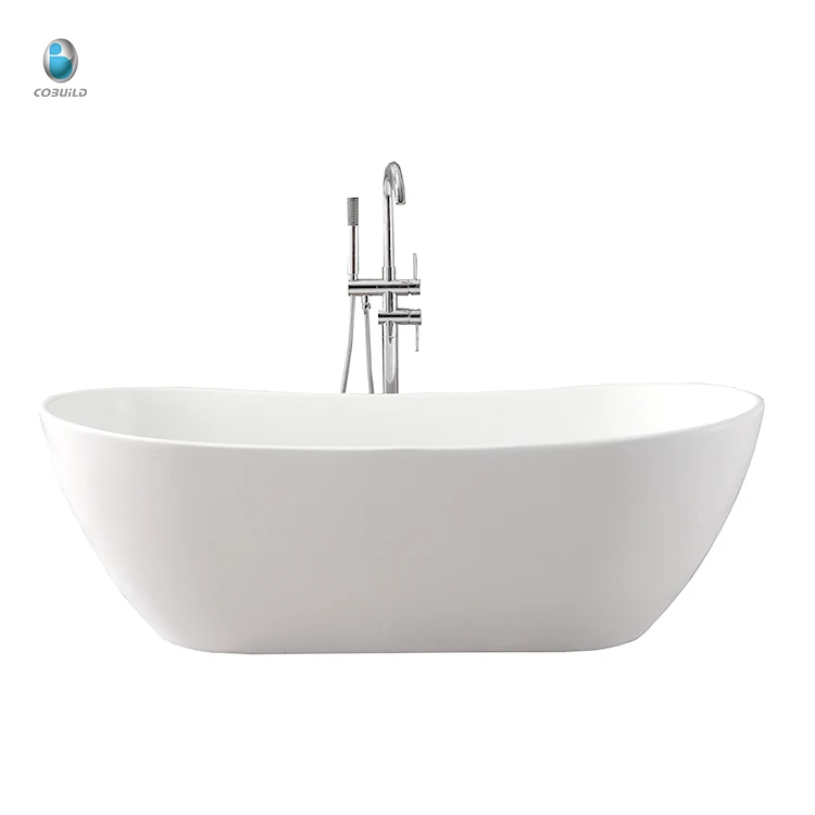 

71-дюймовая отдельно стоящая ванна для отеля, ванная комната, внутренняя твердая поверхность, овальный акриловый камень для взрослых, длина 1,8 м