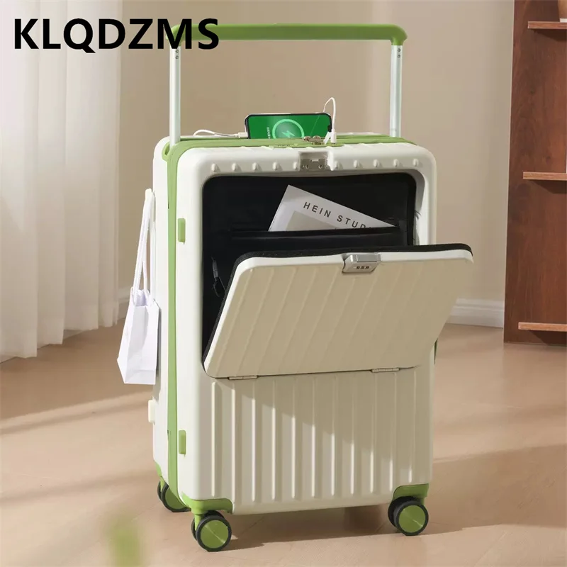

KLQDZMS Wide Luggage Compartment With Front Opening 20 Inch Boarding Password Box Universal Wheels Student Travel suitcase