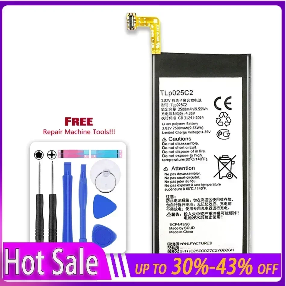 TLP025C2/TLP025C1 2500Mah Replacement Battery for Alcatel One Touch POP 4 Plus 4+ OT-5056D 5056D 5056A 5056W Portable Batteries