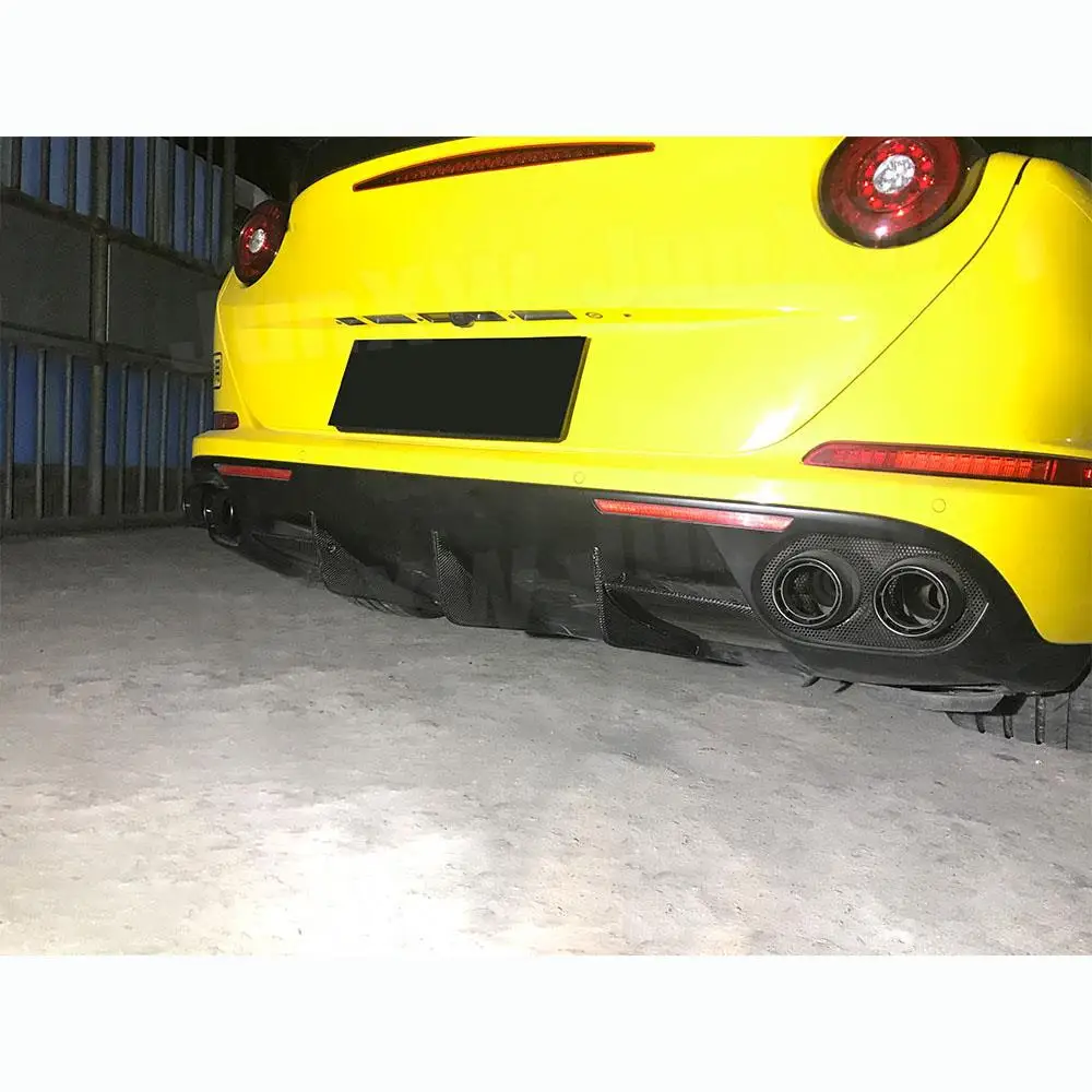 5PCS Car Rear Boot Lip Wing Spoile Carbon Fiber for Ferrari California 2015 FRP