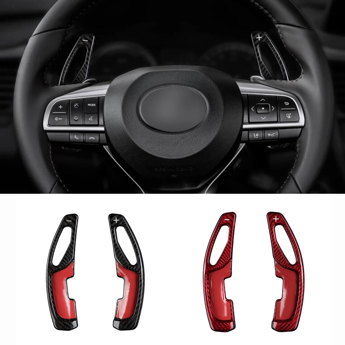 

2Pcs Real Carbon Fiber Car Steering Wheel Shift Paddle For Lexus GS250 ES250 RX250 RX Paddle Shifter Extension