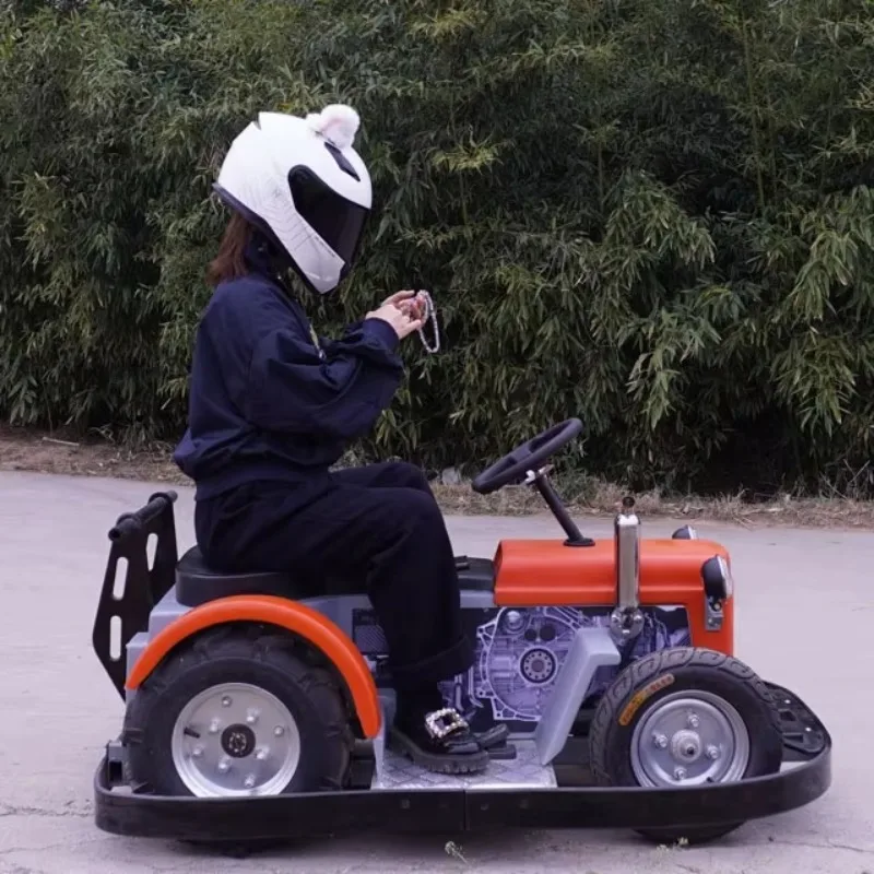 

Two-Person Electric Bumper Car for Kids Square Children's Playground Vehicle Inspired Farm Tractor for Amusement Park Carnivals