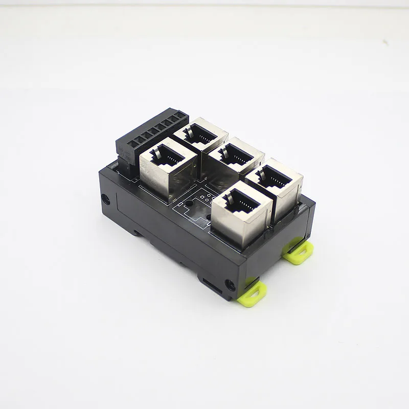 RJ45 to screw 8P8C Jack 5-Way Buss Breakout Board Terminal Block, Connector DIN rail mounting RJ45 connector