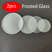2pcs LED Frosted Glass 35mm 44.5mm 50mm 59mm 64mm 69mm Round Flat Semitransparent Glass For Flashlight Lampshade