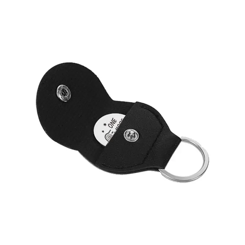  1Pc Leder Guitarra Plektrum Fall Tasche Gitarre Pick Halter Echte Schlüsselbund Form Gitarre Zubehör Lagerung Box Tragbare TMZ – Detail 2