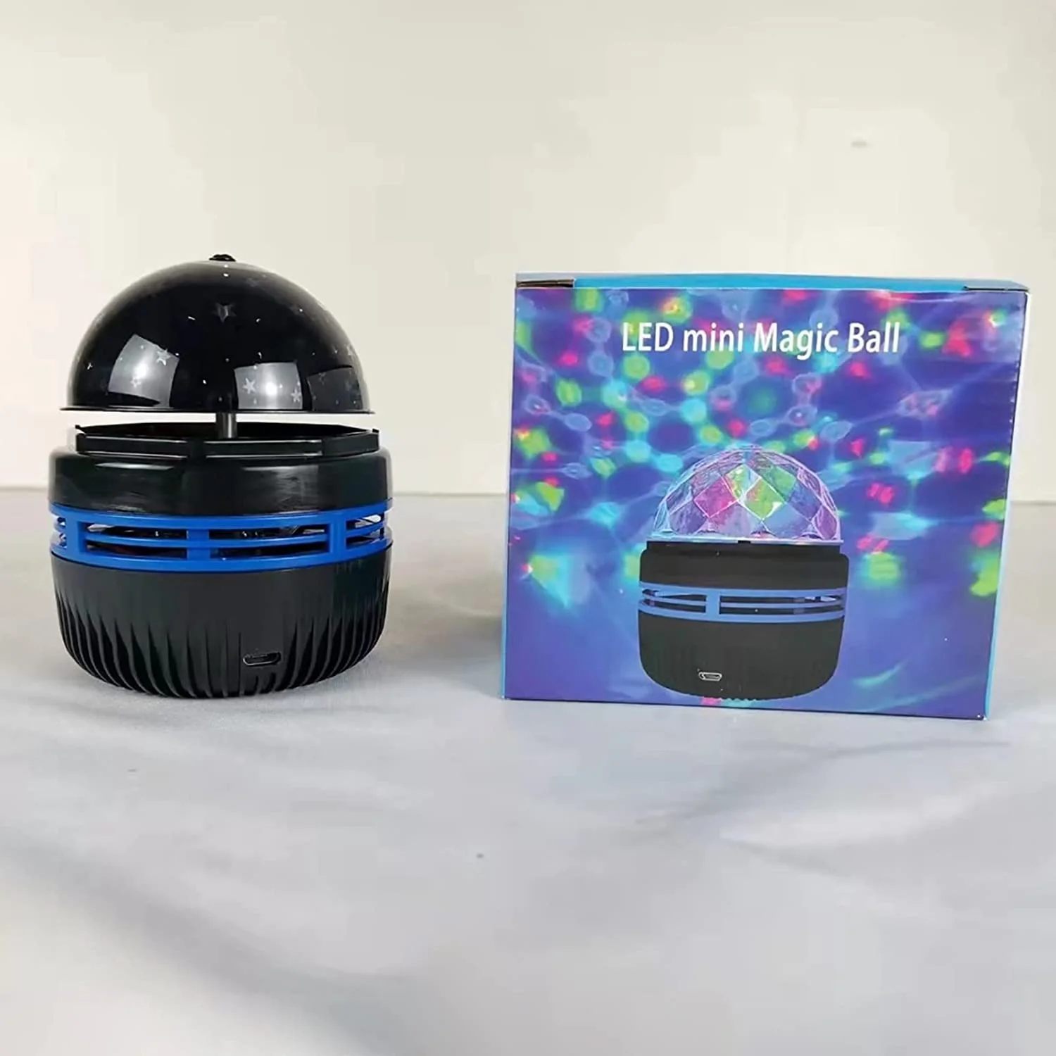 Disco Ball Light Projector com USB, DJ Projetor de Natal, Strobe Party Light, Música para carro, Home Party Mirror, LED USB Magic Spinning Laser Lamp