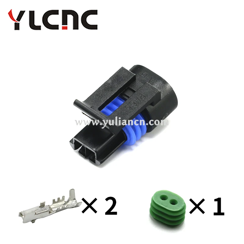 YLCNC factory direct sales 1Pcs 2Pin Car Manifold Intake Air Temp Water Temperature Sensor Connector Wire Plug 12162193 12162195