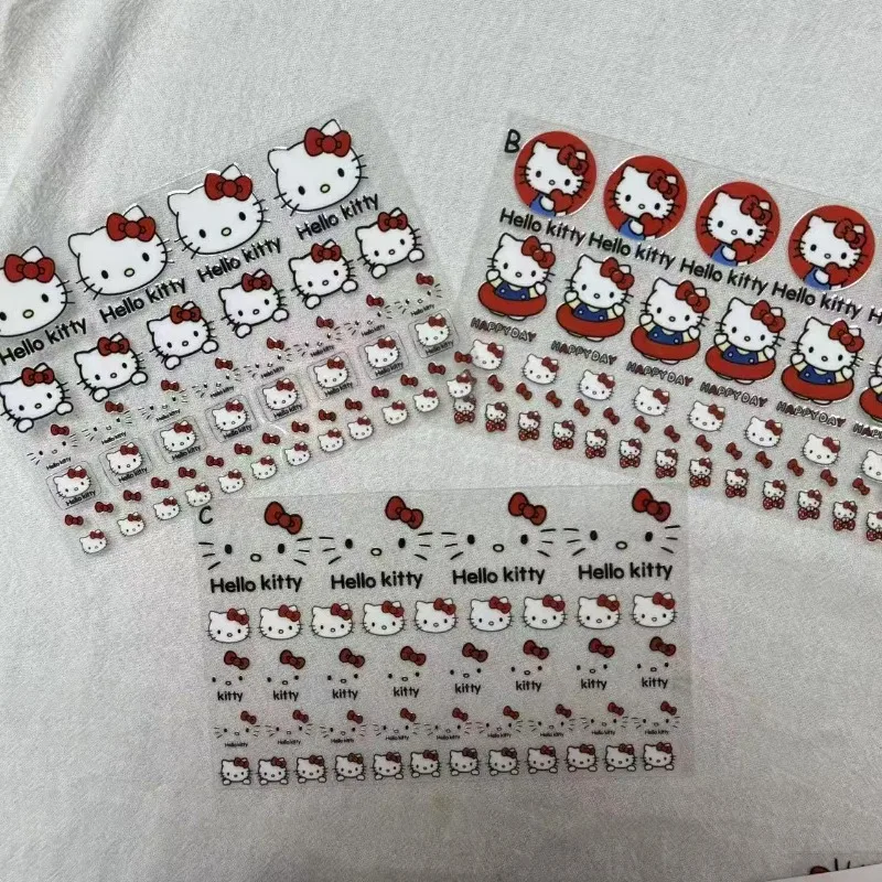 5 قطعة ملصقات مرحبا كيتي الكرتون لطيف فتاة الملحقات مقاوم للماء كوب ماء جراب هاتف سماعة الديكور لعبة هدية بالجملة #1