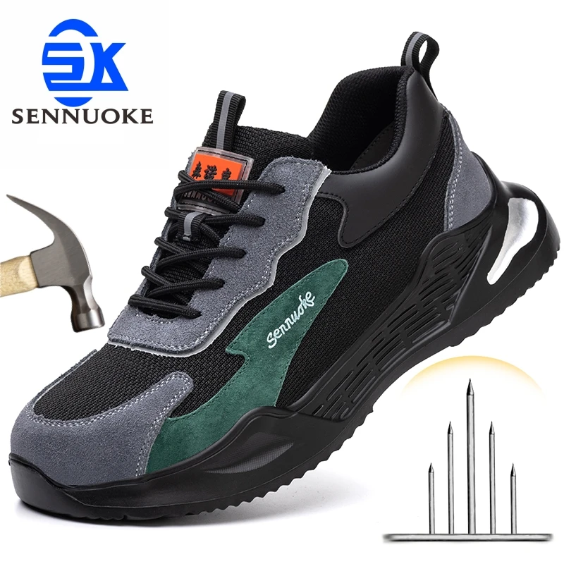 Men Safety Shoes Lightweight Steel Toe for Work for Workers Work Wear  Industrial Safety Tennis Sneakers