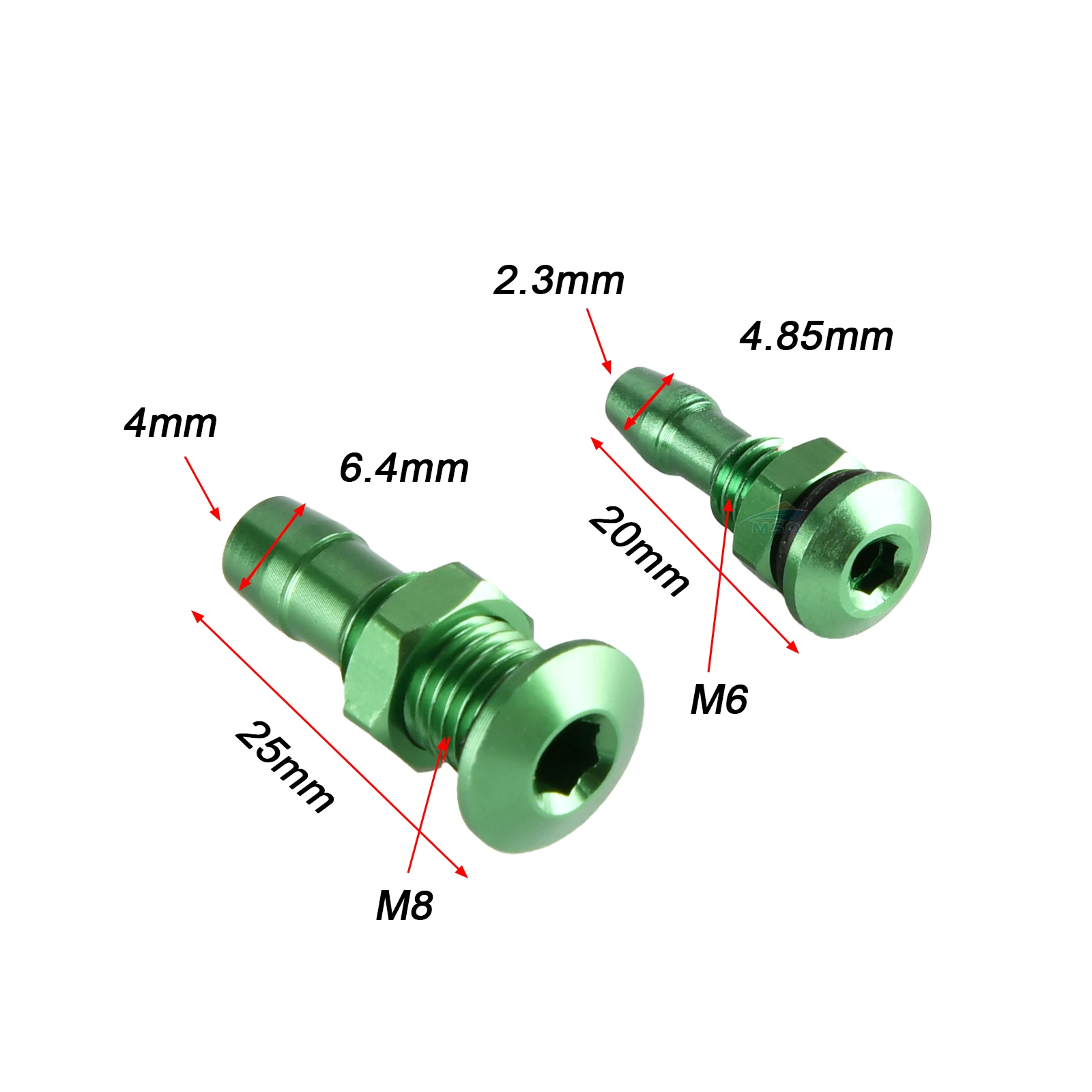 1pc RC Boat M6/M8 Aluminum Nozzle 7 Color Available Suitable For Electric Boat Methanol Gas oline Boat 26CC