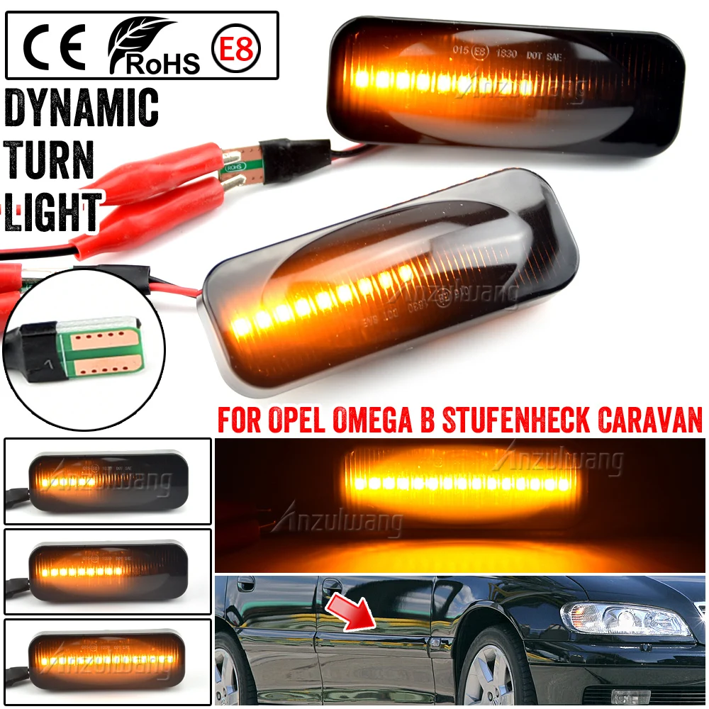 Car Led Dynamic Turn Signal Light For Opel Omega B B1 B2 Stufenheck Caravan 1994-2003 Side Marker Fender Blinker Indicator Lamp