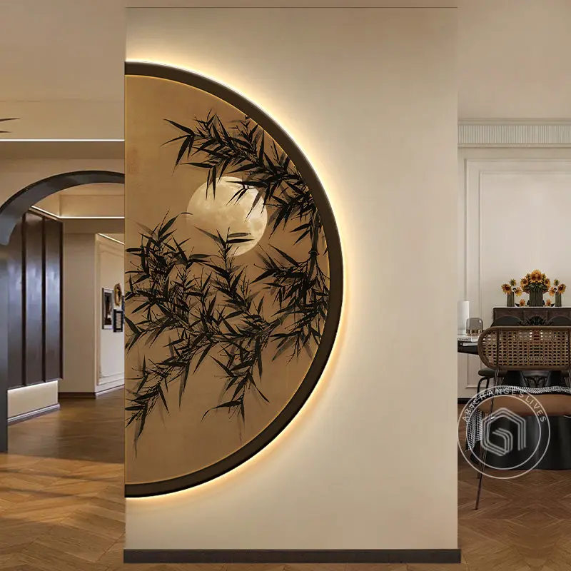 Middle ancient style hall decoration paintings, corridor hanging paintings, bedroom flower and bird wall lamp paintings