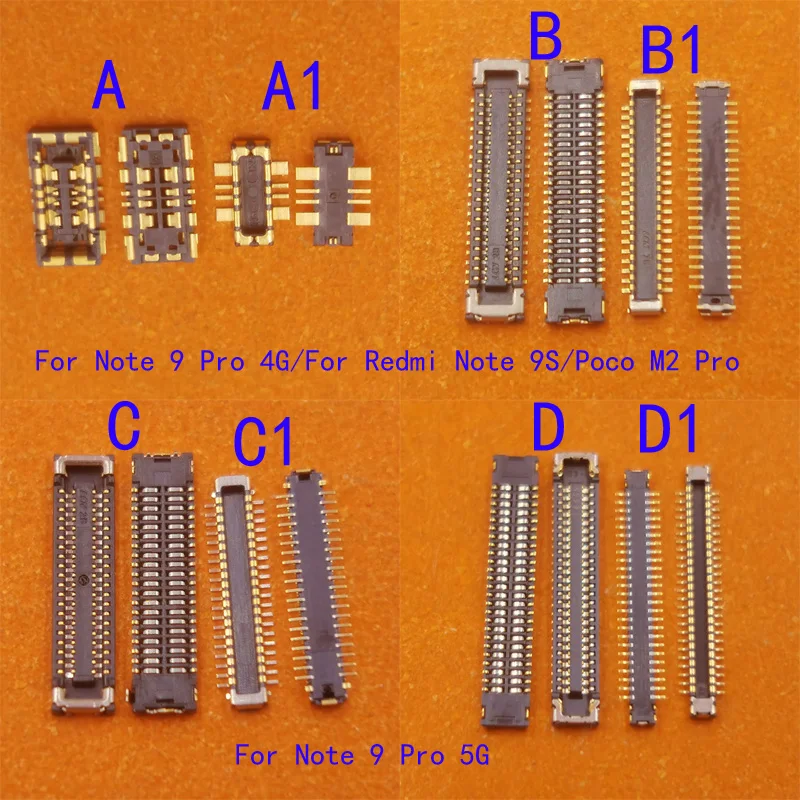 2-10Ps Usb Charging Lcd Display Screen FPC Connector Plug For Xiaomi Redmi Note 9 Pro 9S Hongmi Note9S Note9 4G 5G Poco M2 40Pin