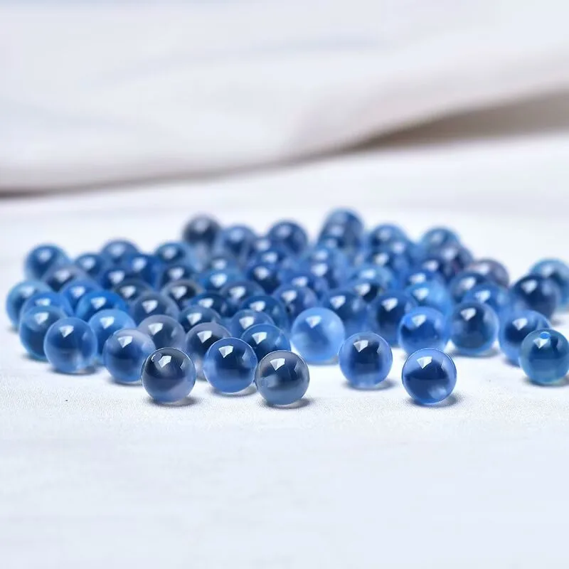 Natural ice through blue sugar heart agate loose beads beaded DIY handmade materials jewelry accessories