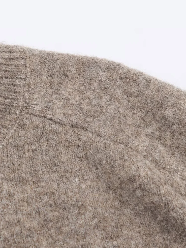 เสื้อแจ็คเก็ตถักแขนยาว คอกลม ติดกระดุม สไตล์ยุโรปและอเมริกา คอลเลคชั่นใหม่ ฤดูใบไม้ร่วง ปี 2025 สำหรับผู้หญิง