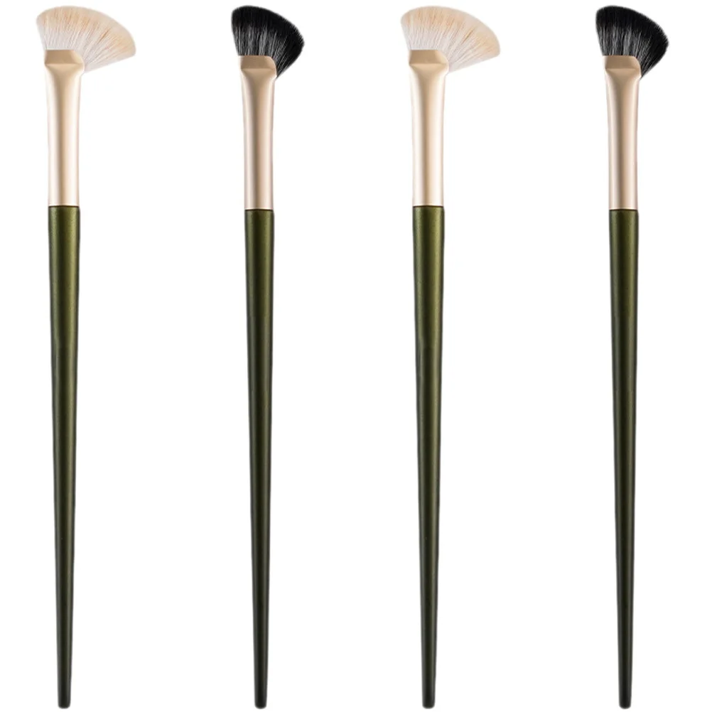 

4Pcs Nose Contour Brush Angled Makeup Tool Premium Synthetic Hair Soft Denser Silkier No Shedding Smooth Skin Foundation Blush