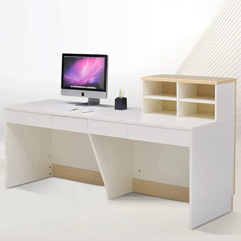 Modern L Shape Reception Desk Small Office Furniture
