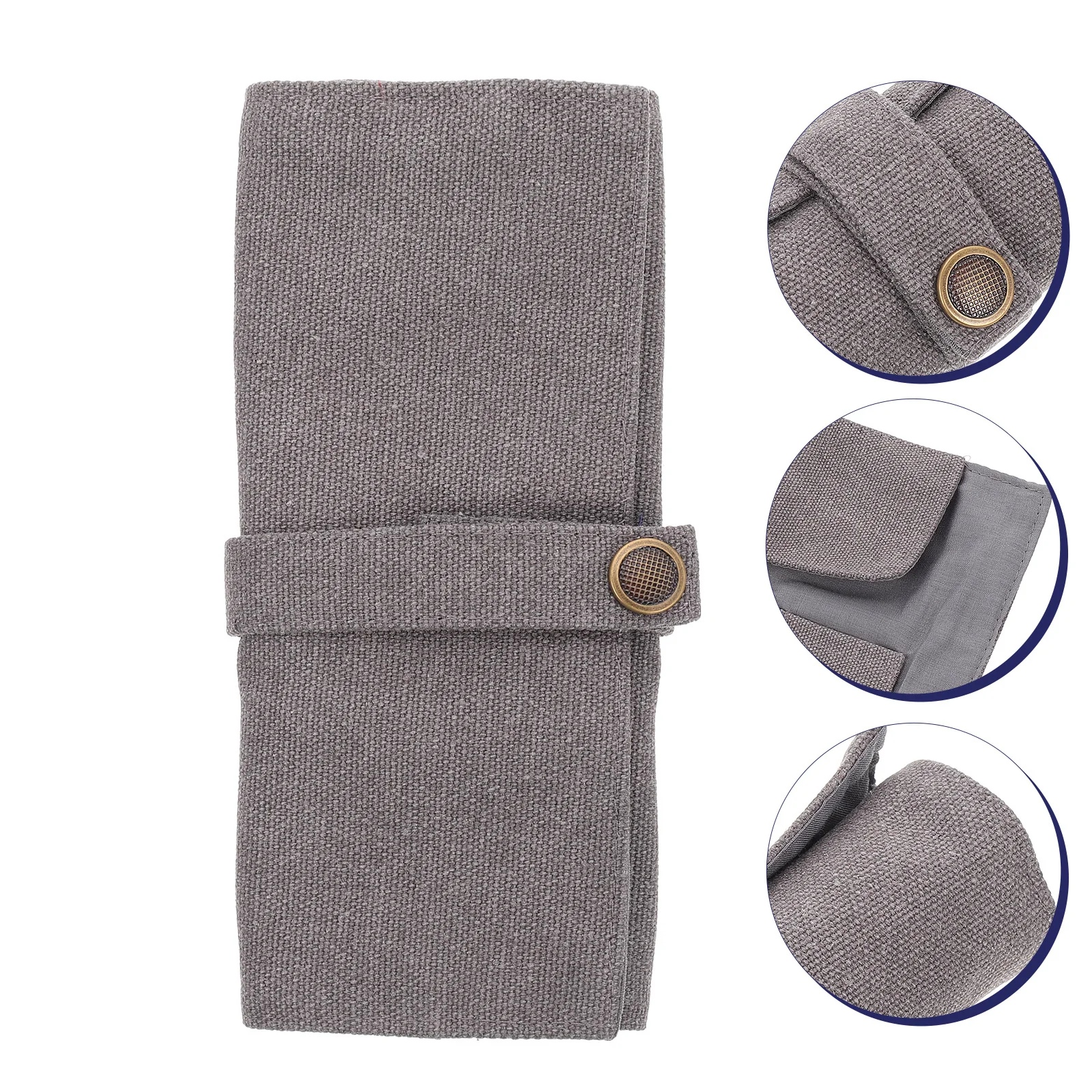 Estuche de lona para lápices, resistente a roturas, duradero, diseño rodante, almacenamiento de lápices coloridos, escritura, dibujo, pintura, accesorios