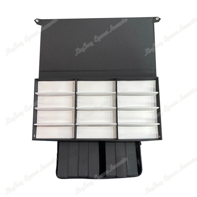 Compact sized Optical suitcase salesman sample carrying bag showcase for 60pcs sunglass/96pcs frames