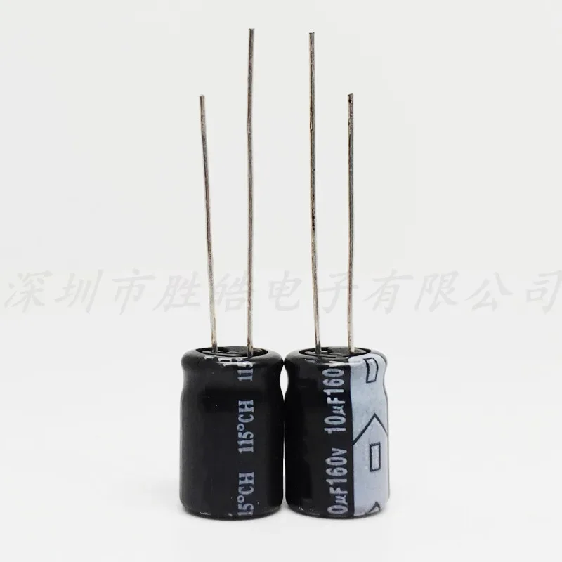 (10 buah) Model: 160V10uF Volume:8x12mm kapasitor elektrolitik Aluminium kualitas tinggi 160v10uf