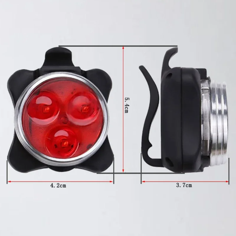 Rechargeable Bike Light Set Super Bright Front Headlight and Rear LED Bicycle Light 650mah 4 Light Mode Options