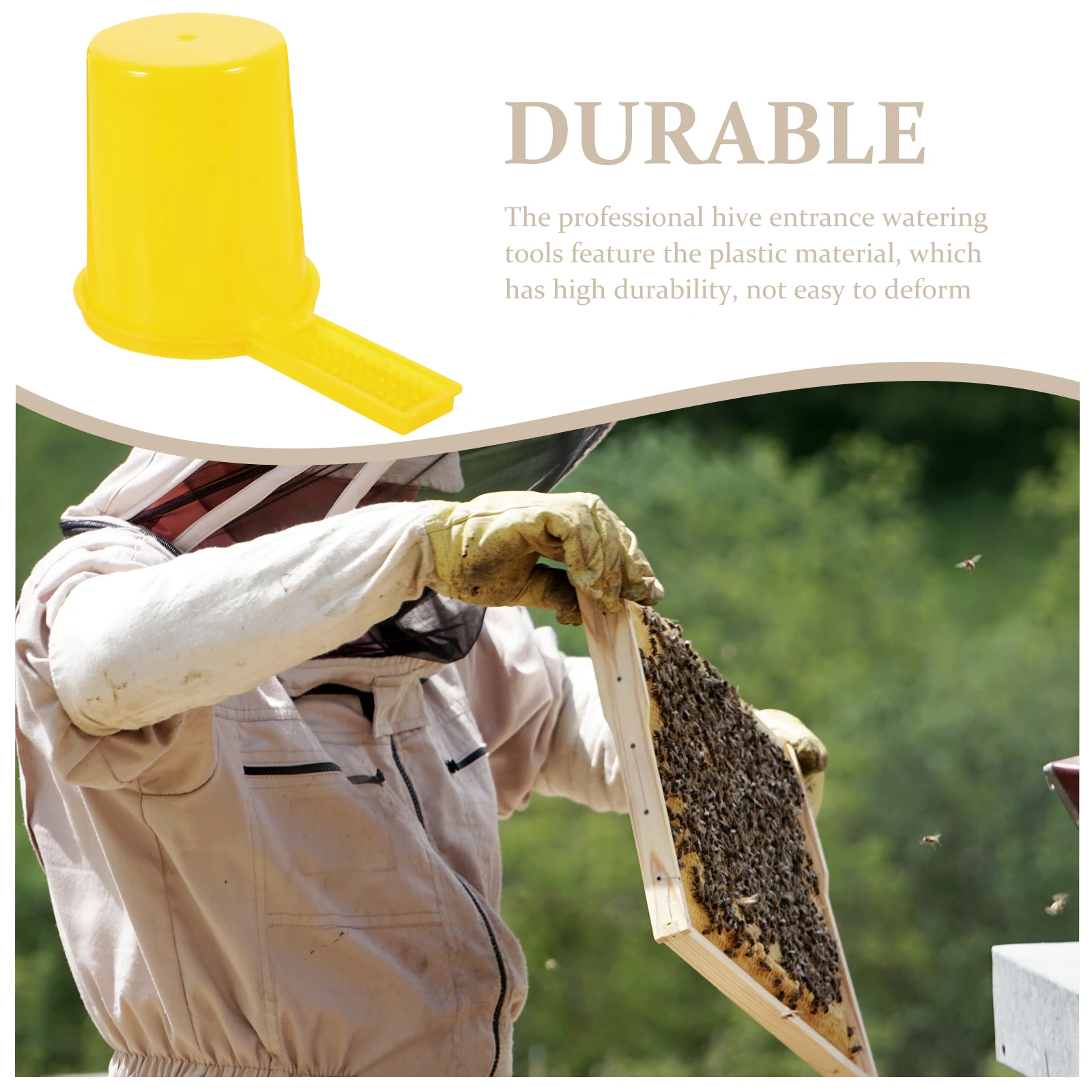 

6 Pcs Bee Waterer Plastic Feeding Cup for Beehive Dispenser Insertable Water Station Gardening Tools