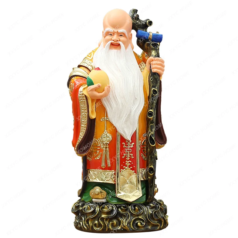 Prosperity Longevity Decoration Happy God of Wealth Lucky Star Luxing Birthday Star Statue Antarctic Fairy Resin Buddha Statue