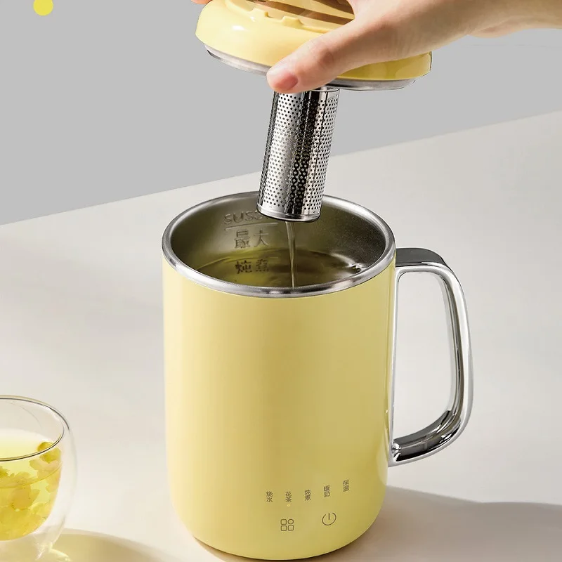 450ml Electric Kettle Travel Multicooker Hotpot Heating Cup Stew Pot Health Preserving Pot Cooking Pot Portable Warm Milk Cup image 4