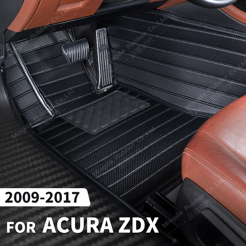 

Custom Carbon Fibre style Floor Mats For Acura ZDX 2009-2017 16 15 14 13 12 11 10 Foot Carpet Cover Auto Interior Accessories