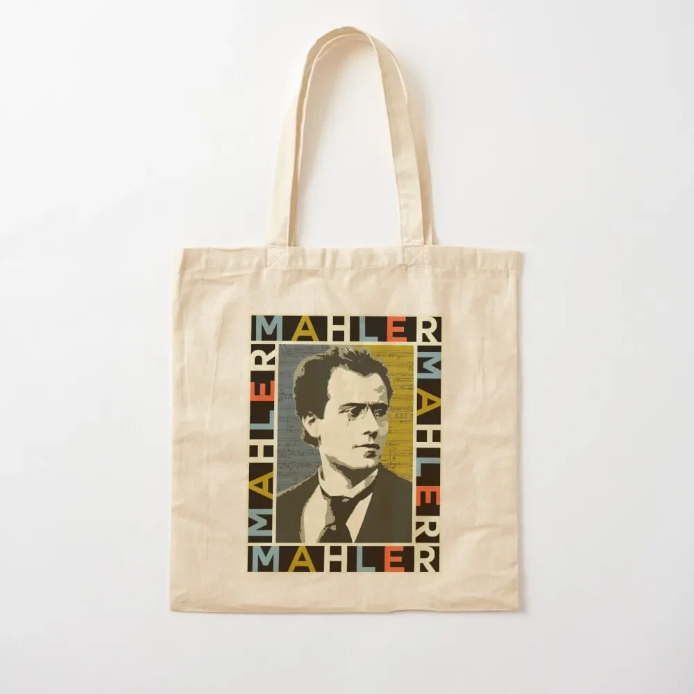 

Mahler (stamp) Tote Bag reusable grocery bags tote bag custom Large bags for women Tote Bag